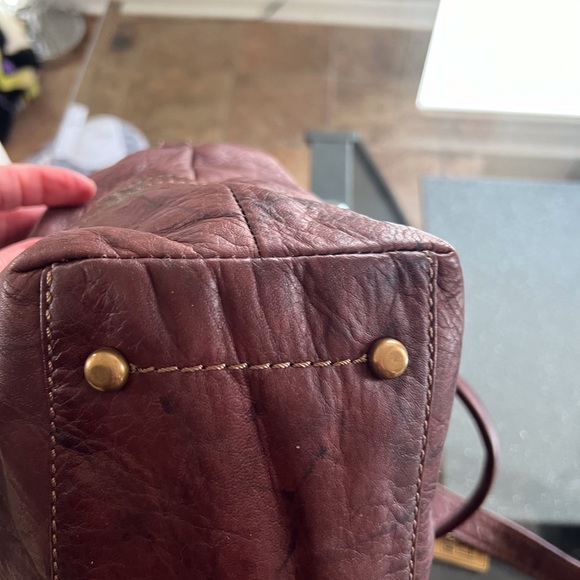 Frye leather Melissa satchel with shoulder strap. FR2027 - Picture 15 of 15